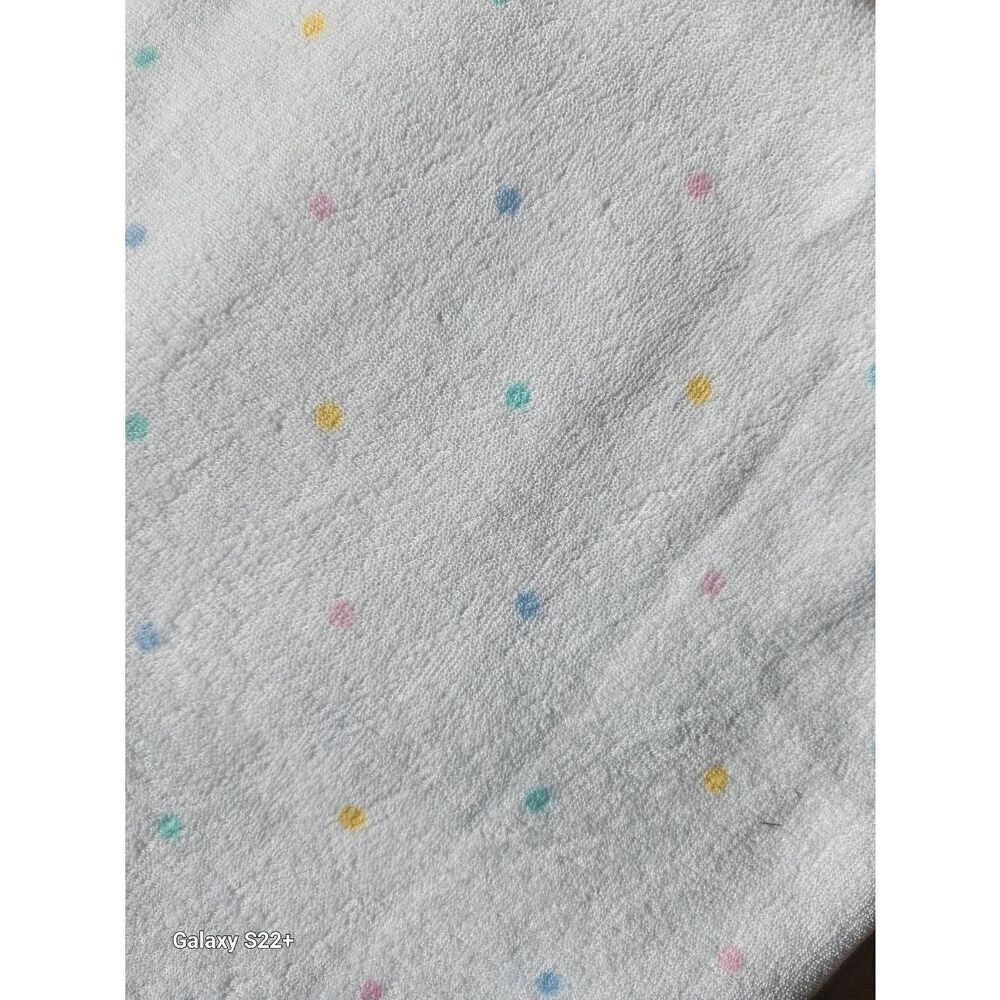 Two Knit Fabric remnants-pastel & white stripe and pastel polka dot - Picture 3 of 9